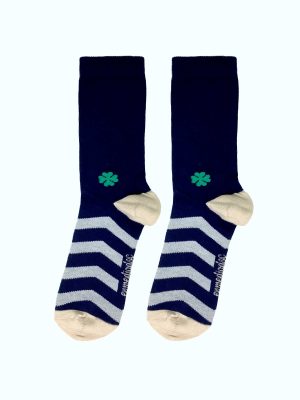 Medias Enmediados minimalistas de tréboles azules