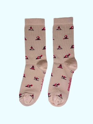 Medias de yoga patrones rosadas - Enmediados