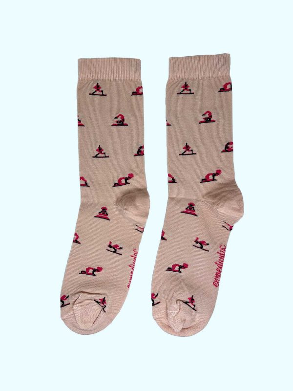 Medias de yoga patrones rosadas - Enmediados